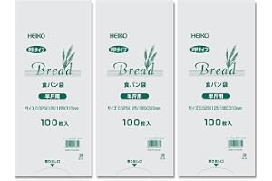 シモジマ HEIKO PP食パン袋 半斤用 300枚 | 100枚x3束| ヘイコー パン袋| におい袋