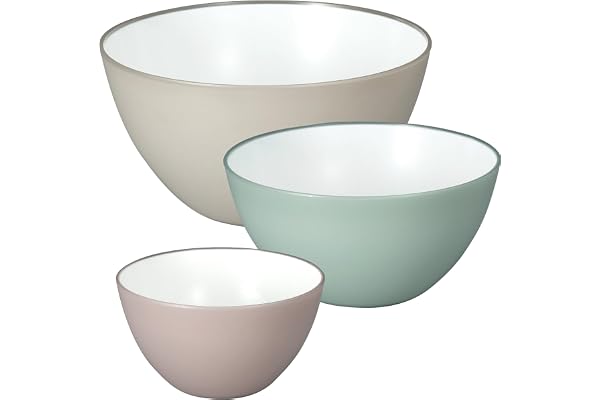 シービージャパン(CB JAPAN) 耐熱ボウル [抗菌ミックスカラー] 14cm / 18cm / 20cm 3サイズセット 深型で混ぜやすい 電子レンジ調理 食器洗浄機対応 抗菌耐熱ボウル atomico