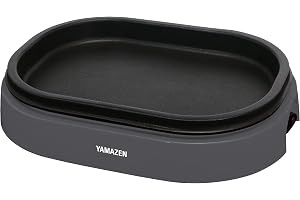 [山善] ホットプレート 一人用 一人暮らし ミニグリルプレート 平面プレート 表面フッ素加工 簡単操作 グレー YHD-701(H)