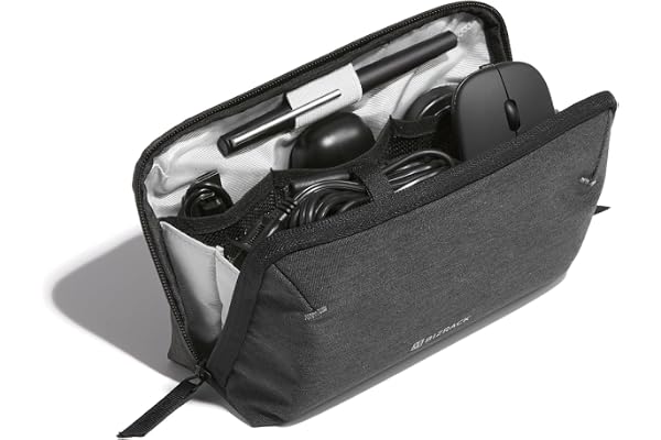 【Amazon.co.jp限定】コクヨ ガジェットポーチ BIZRACK Mサイズ ダークグレー AMBG-BR200DM