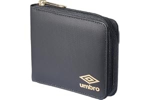 [Umbro] アンブロ メンズ 二つ折り 折財布ラウンドファスナー (Black/Gold) | 英国生まれの「UMBRO」。 サッカーの伝統と英国らしい洗練されたスタイルを融合した、世界的スポーツブランドです。