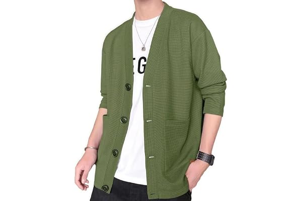 [FJLTDCP] カーディガン メンズ Vネック 無地 ニット 秋服 大きいサイズ | ゆったり ダブルポケット羽織り カジュアル ビジネス 春 秋 冬 通勤 通学 普段着 ギフト男女兼用
