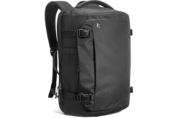 tomtoc 旅行リュック 大容量 40L 機内持ち込み ビジネスバックパック | 17.3型PC対応| 撥水加工| メンズ レディース| 多機能| 通学 通勤 出張