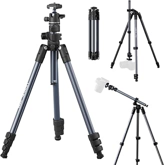 Ulanzi TT59 カメラ三脚 俯瞰撮影 175cm 360°自由雲台 4段階伸縮 Ukaクイックリリース付き 耐荷重10KG チルト調節可能 中心軸反転可能 1/4&3/8"ネジ ARRl位置決め穴 折り畳み式 コンパクト アルミ製 超軽量 ビデオ/一眼レフ/デジタルカメラに対応 撮影/旅行用